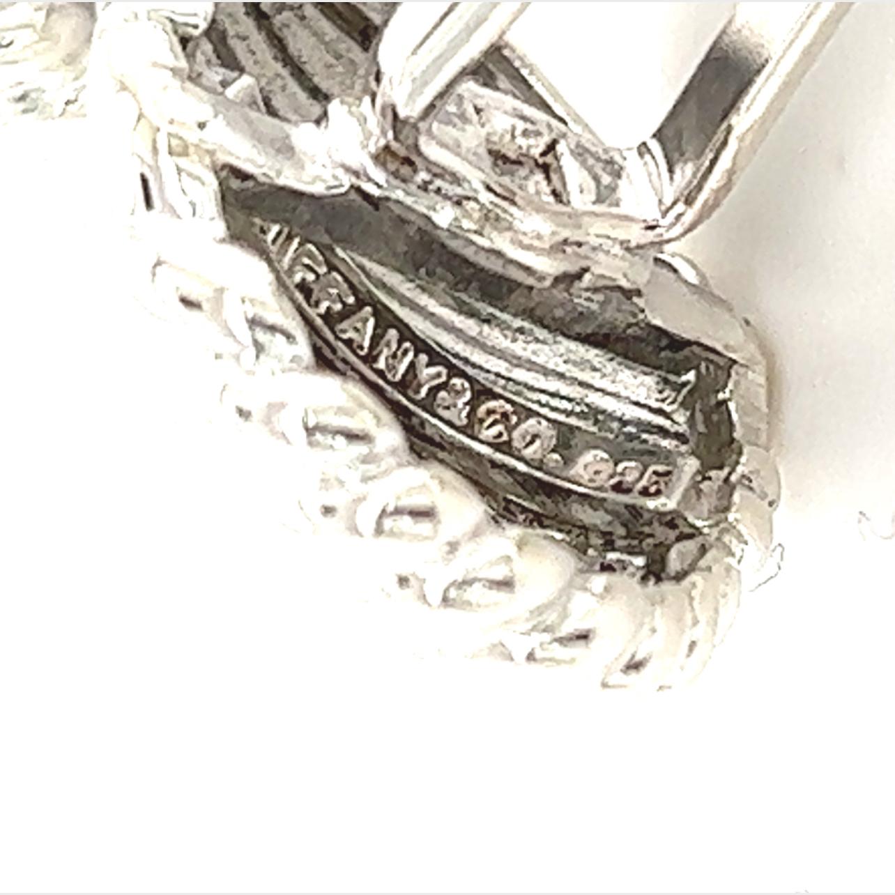 Tiffany & Co Estate Mens Designed Cufflinks Sterling Silver 9.9 Grams 3