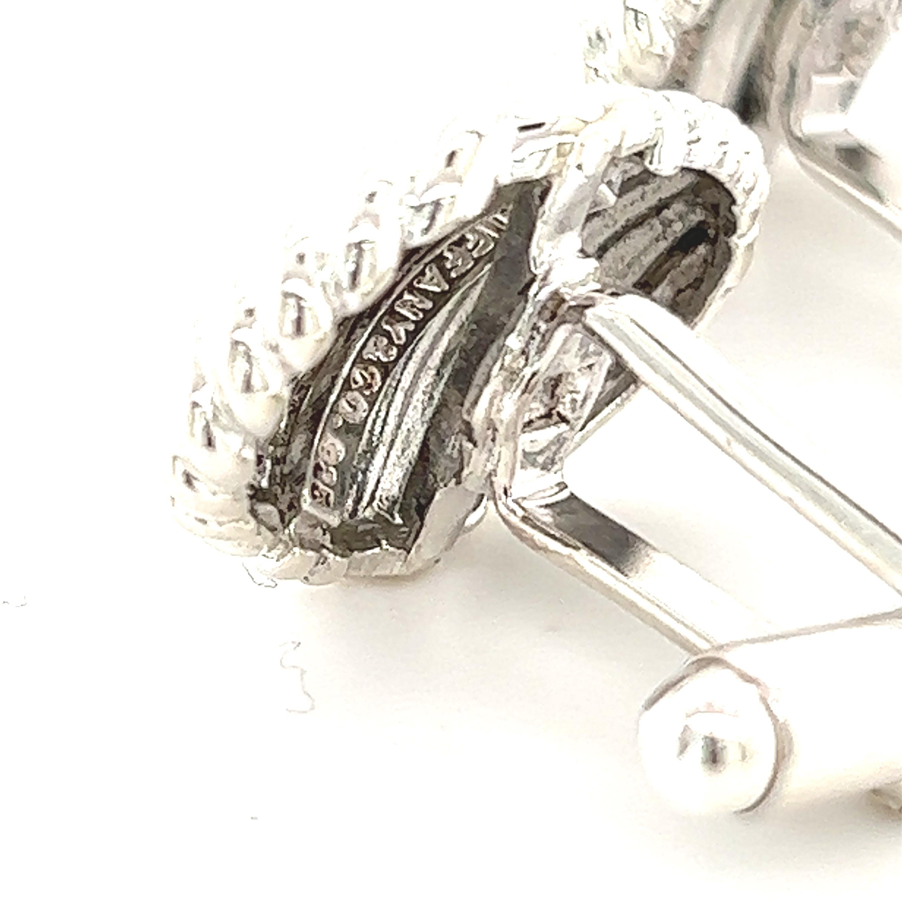 Tiffany & Co Estate Mens Designed Cufflinks Sterling Silver 9.9 Grams 4