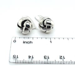 Tiffany & Co Estate Mens Knot Cufflinks Silver