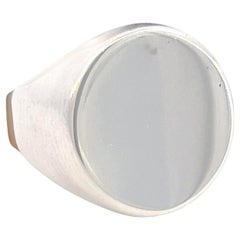Tiffany & Co Nachlass Herren Signet gravierter Ring 6,5 Silber 11,70 mm