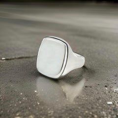 Tiffany & Co Estate Mens Signet Ring Size 4 Sterling Silver 10 Grams