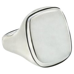 Tiffany & Co Estate Mens Signet Ring Size 4 Sterling Silver 10 Grams