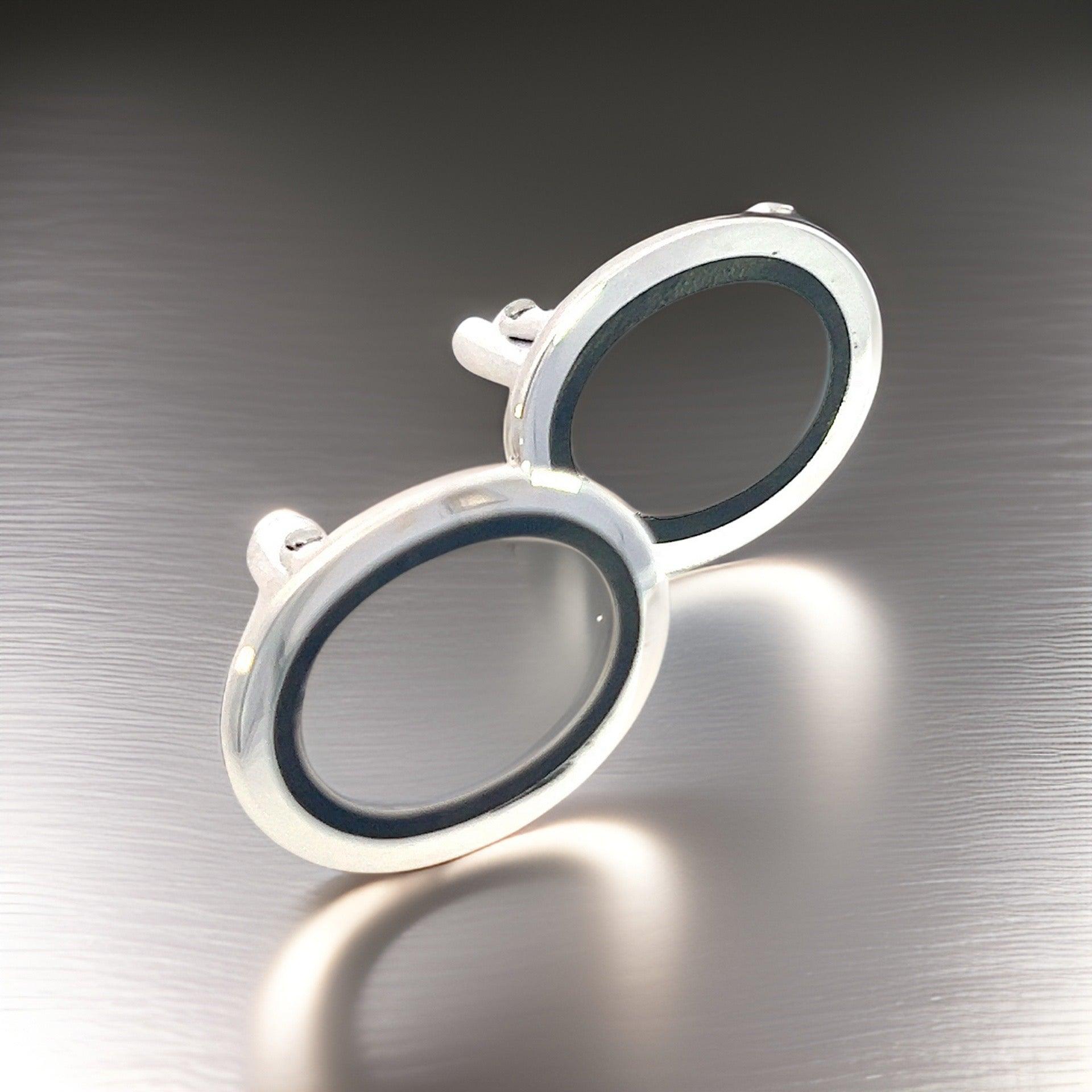Gemelos Tiffany & Co Estate para caballero de plata y esmalte azul Plata en venta 5