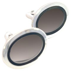 Gemelos Tiffany & Co Estate para caballero de plata y esmalte azul Plata