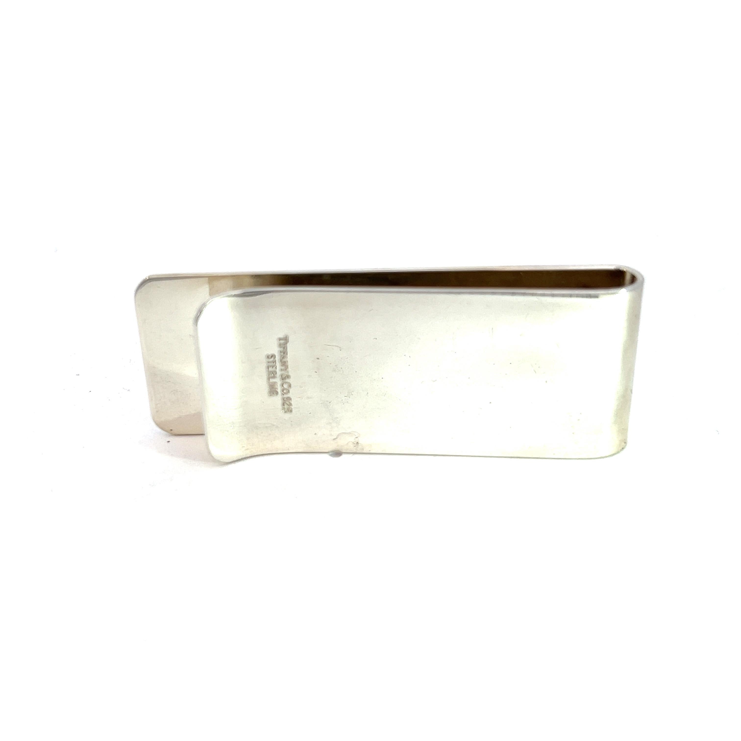 Tiffany & Co Estate Money Clip Sterling Silver In Good Condition For Sale In Brooklyn, NY