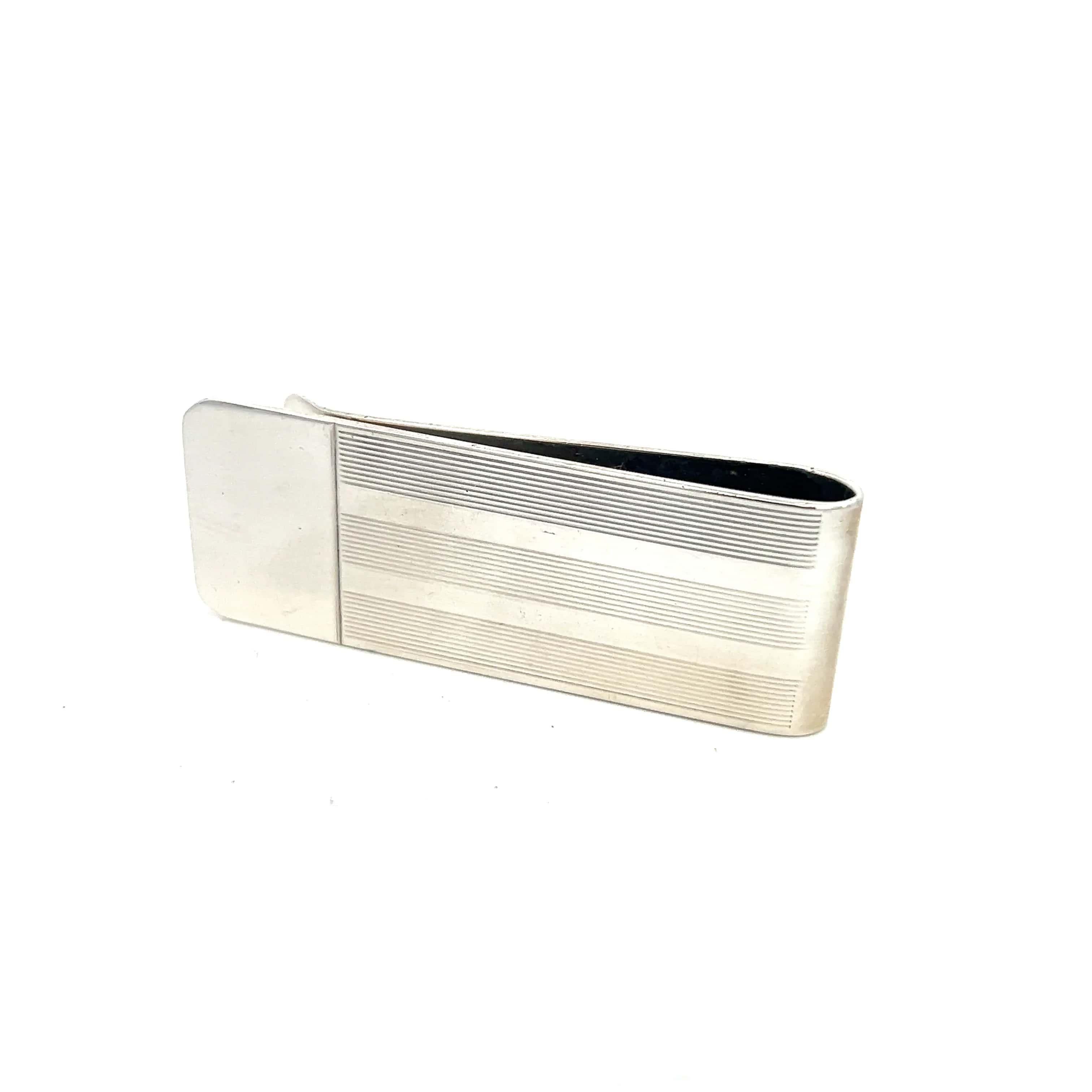 Tiffany & Co Estate Money Clip Sterling Silver In Good Condition For Sale In Brooklyn, NY