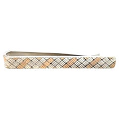 Tiffany & Co Estate Money Clip Tie Pin Sterling Silver + 14K Gold