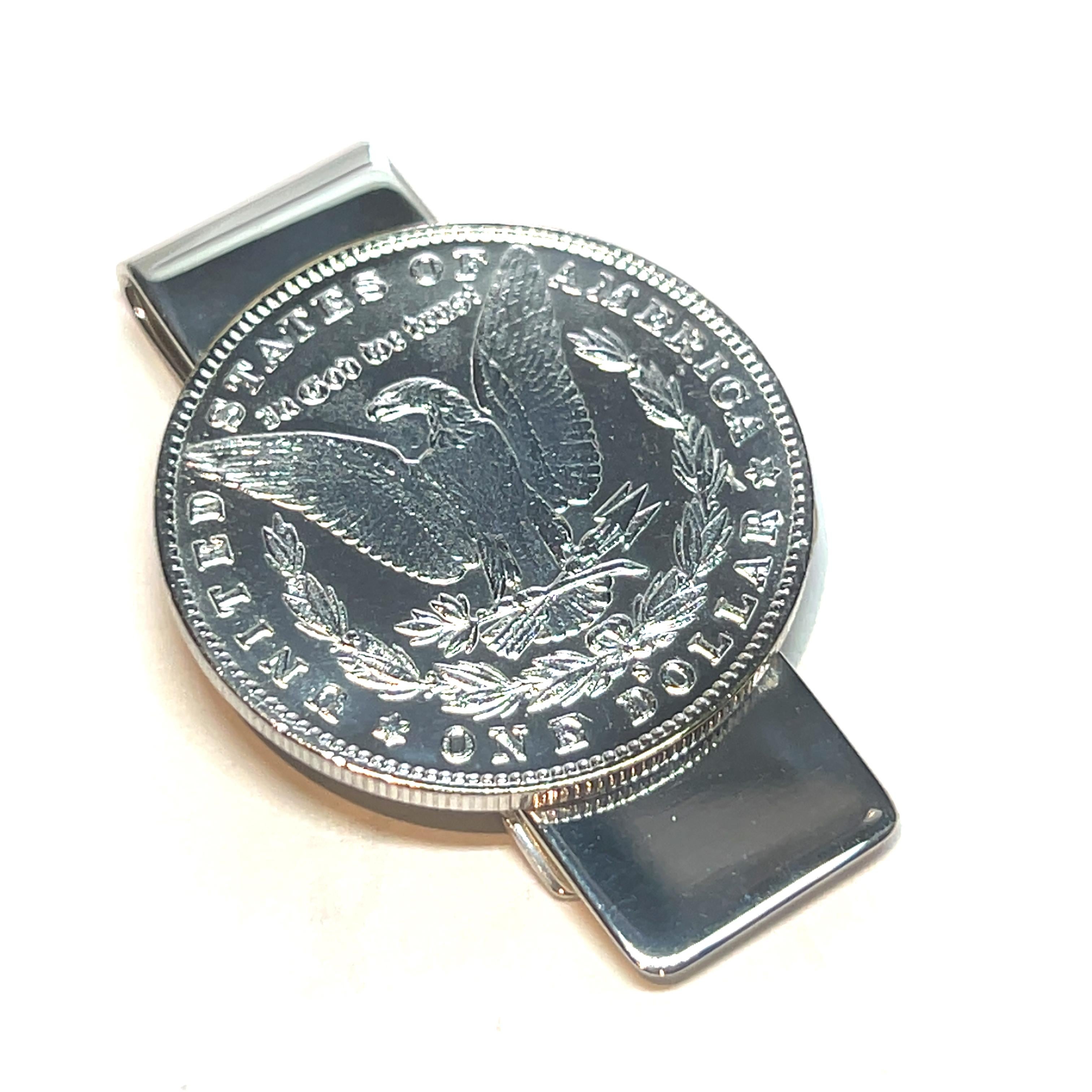 Tiffany & Co Nachlass Morgan Dollar Geldklammer Sterlingsilber von Tiffany & Co im Zustand „Gut“ in Brooklyn, NY