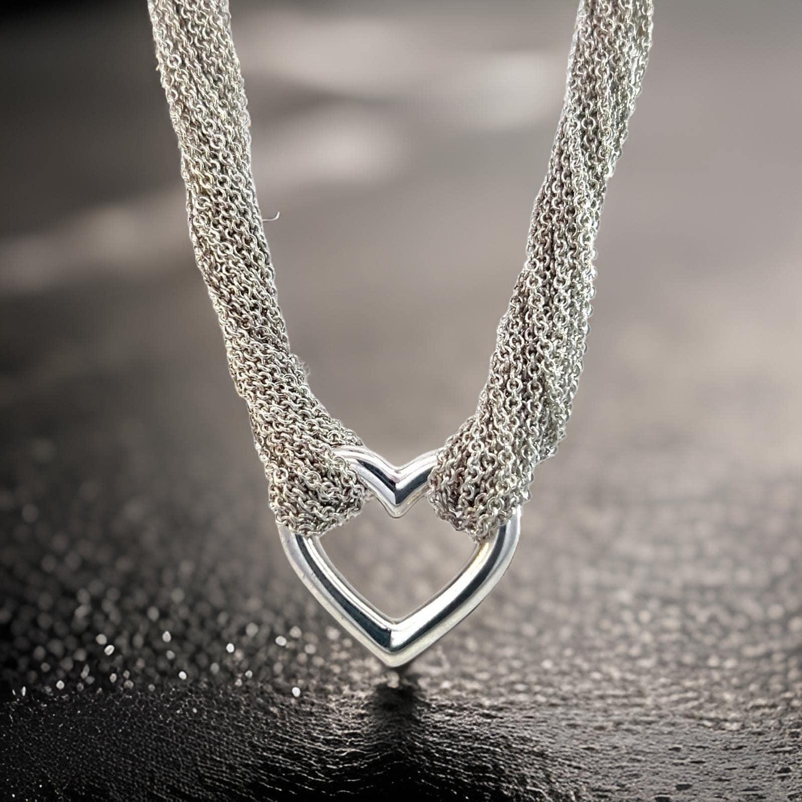 Tiffany & Co Estate Multi Strand Heart Toggle Necklace 15