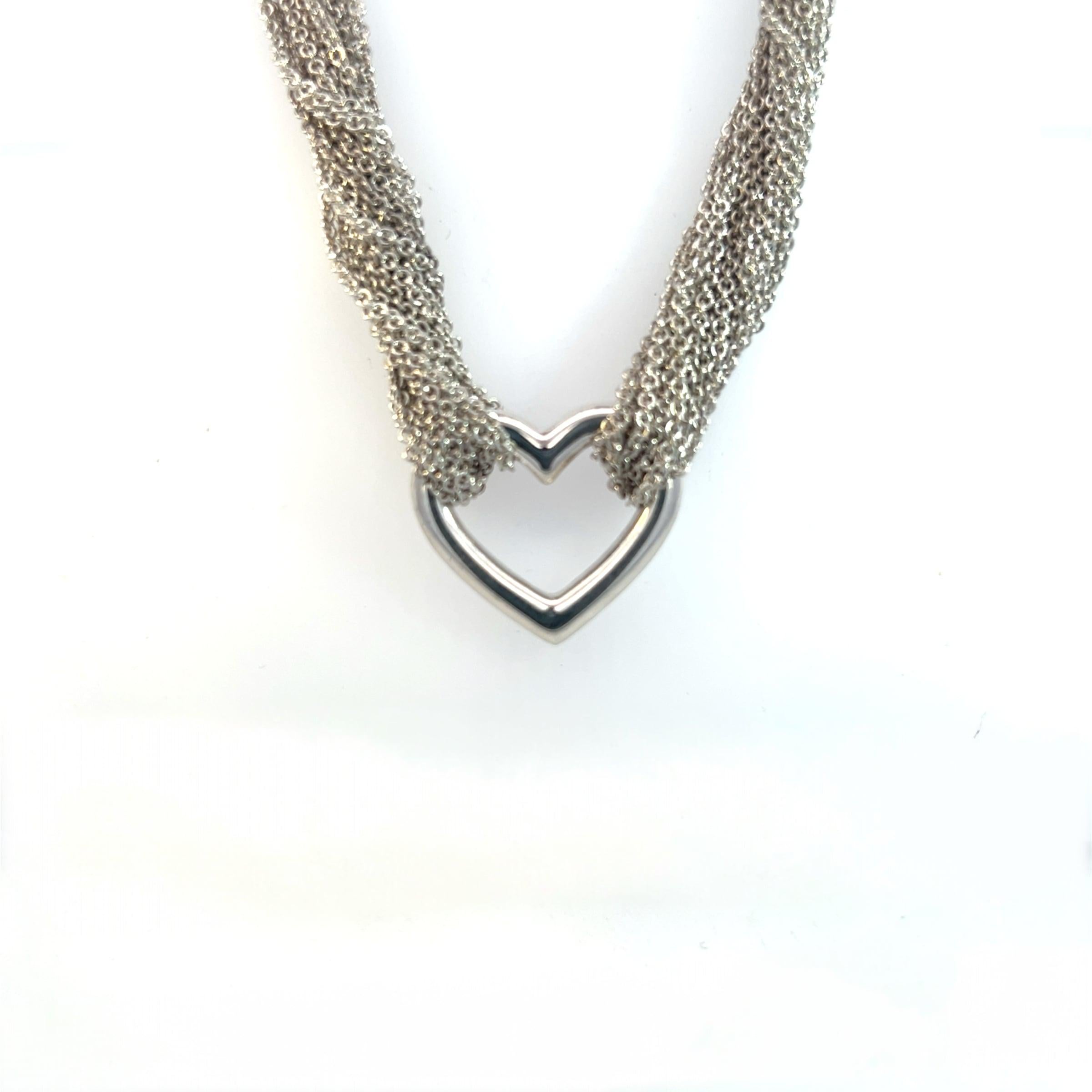 Tiffany & Co Estate Multi Strand Heart Toggle Necklace 15