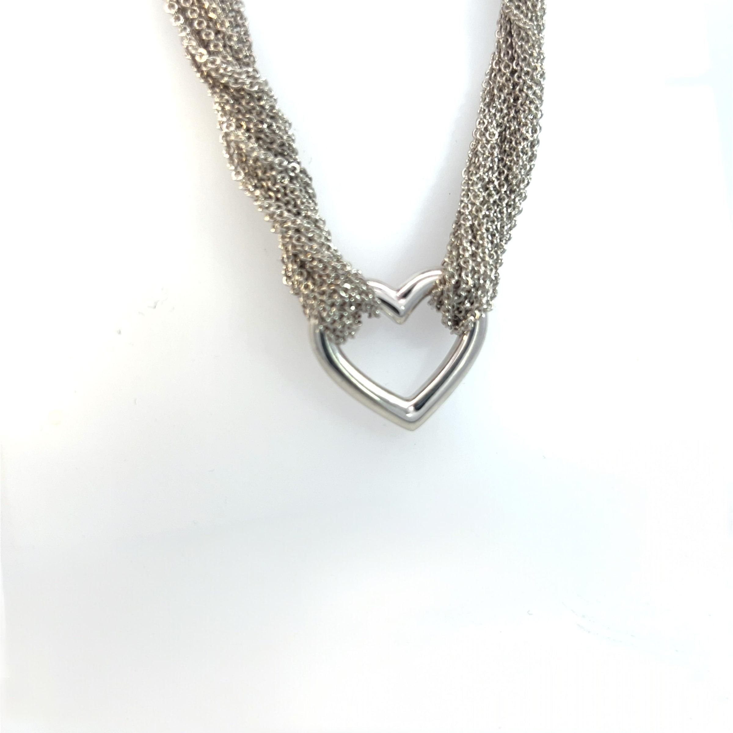 Tiffany & Co Estate Multi Strand Heart Toggle Necklace 15