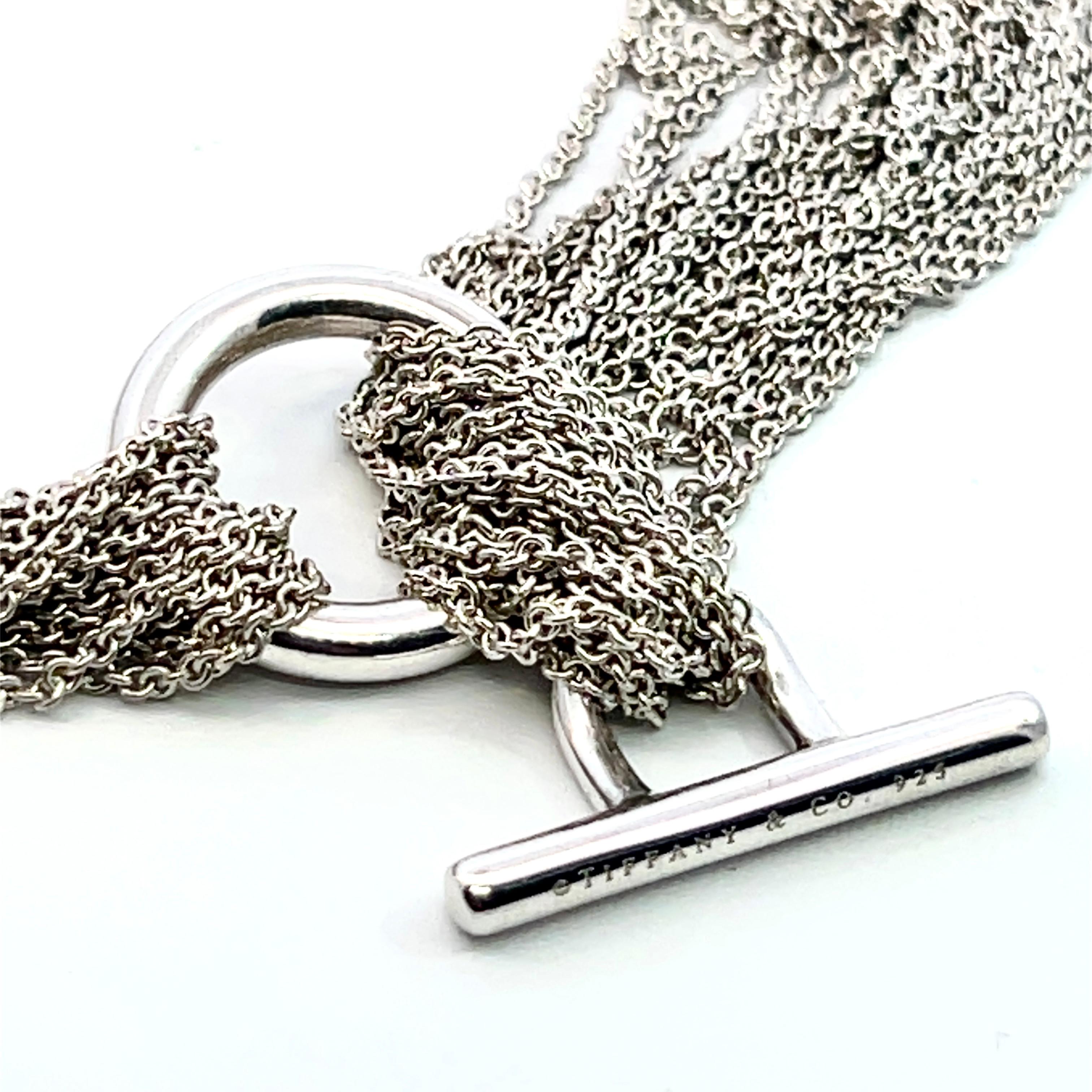 Women's Tiffany & Co Estate Multi Strand Heart Toggle Necklace 15