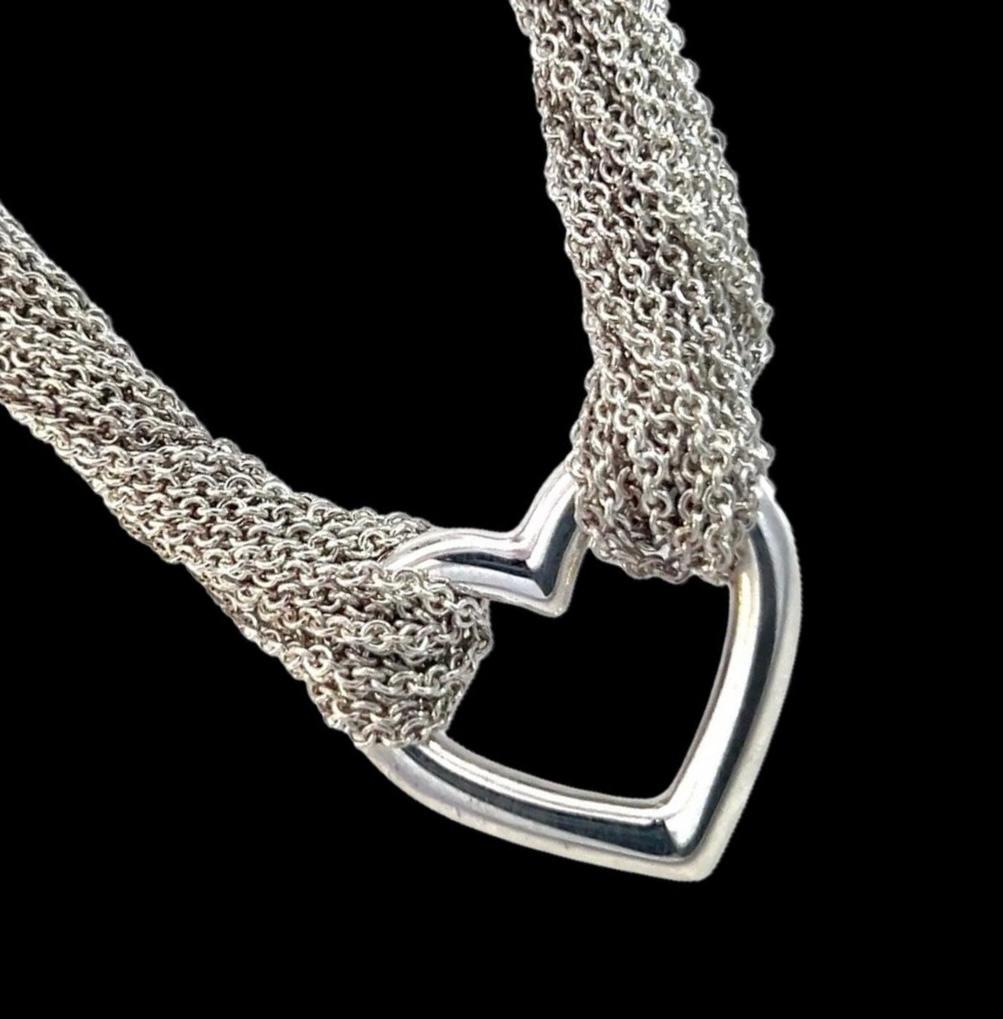 Tiffany & Co Estate Multi Strand Heart Toggle Necklace 15