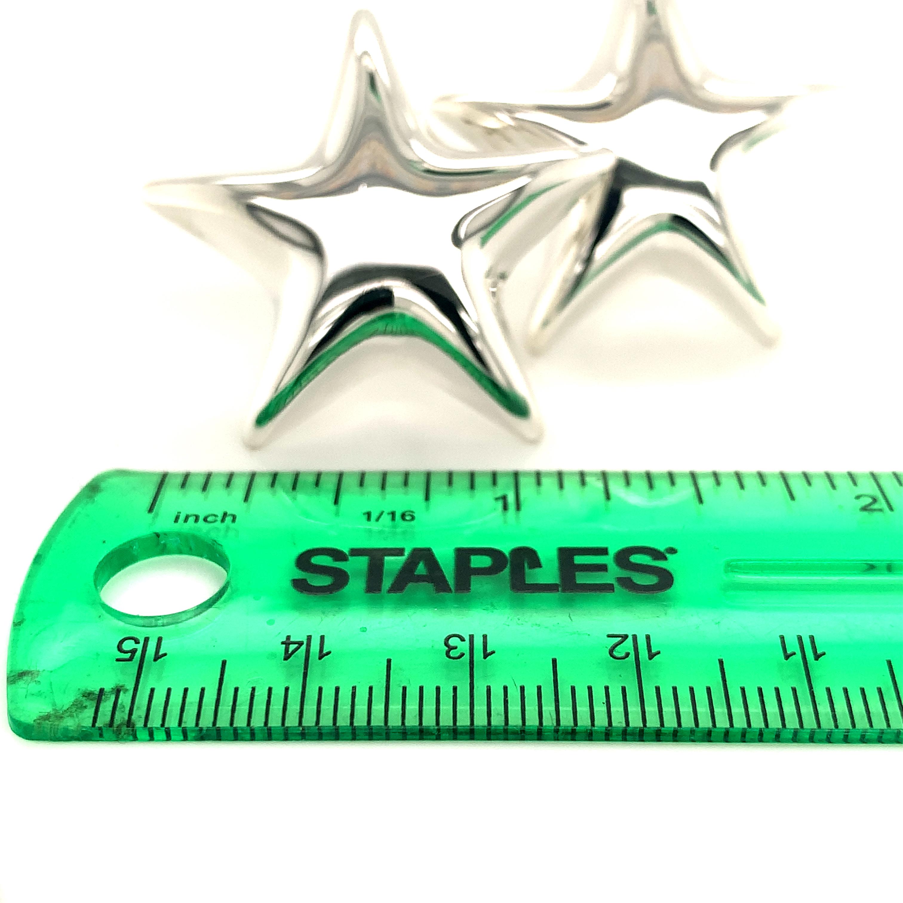 Tiffany & Co. Boucles d'oreilles étoile Omega Back Star en argent sterling en vente 4