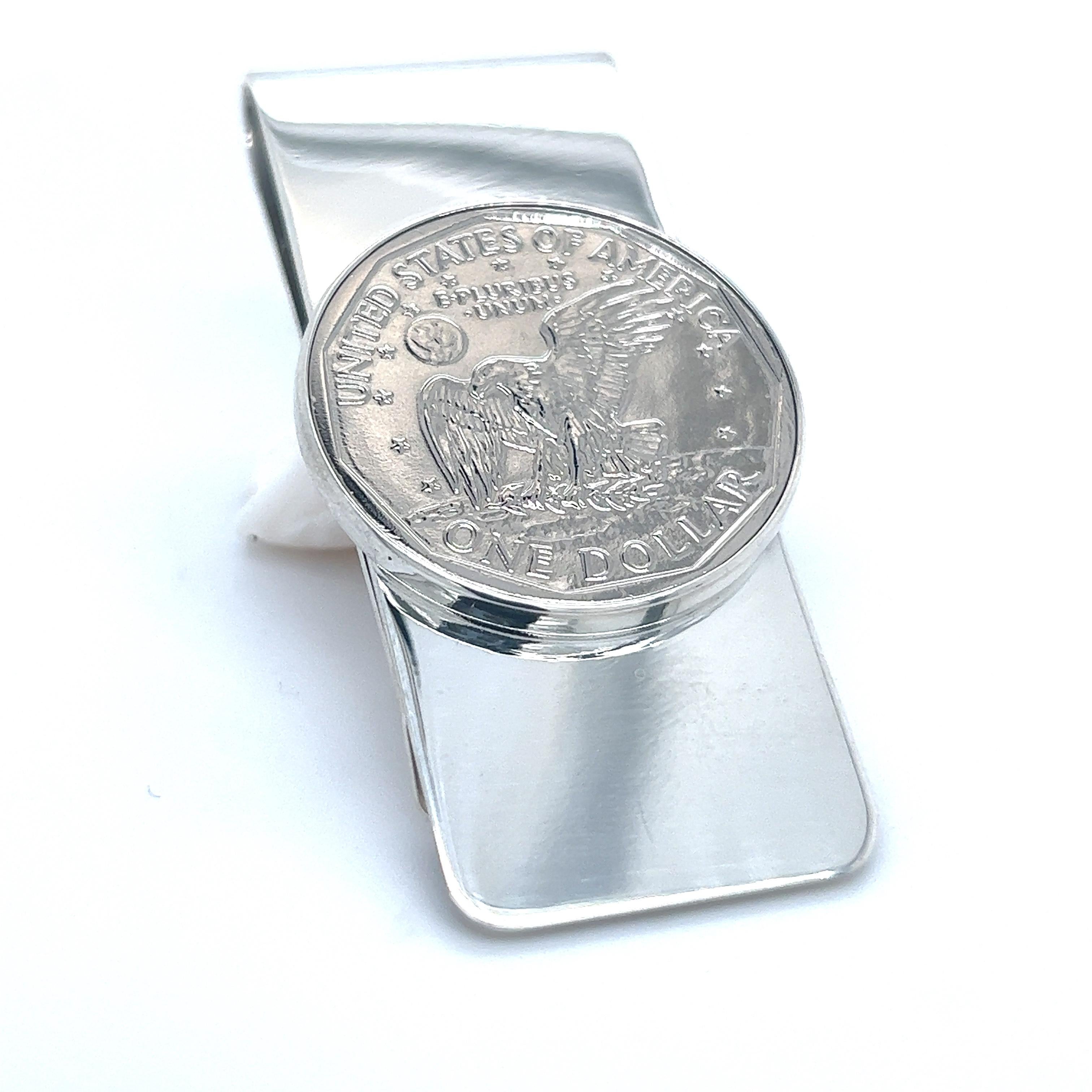 Men's Tiffany & Co Estate One Dollar Coin Money Clip Silver 