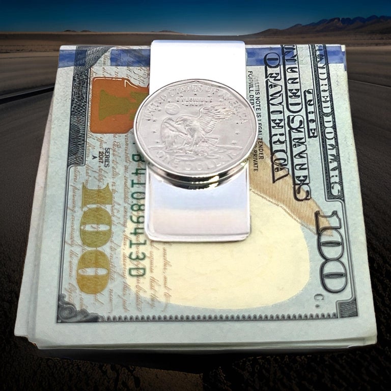 tiffany vintage 1988 one dollar マネークリップ Tiffany and Co Estate One Dollar Coin Money Clip Sterling Silver