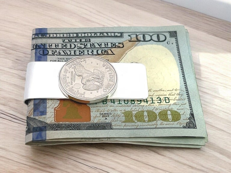 Tiffany and Co Estate One Dollar Coin Money Clip Sterling Silver