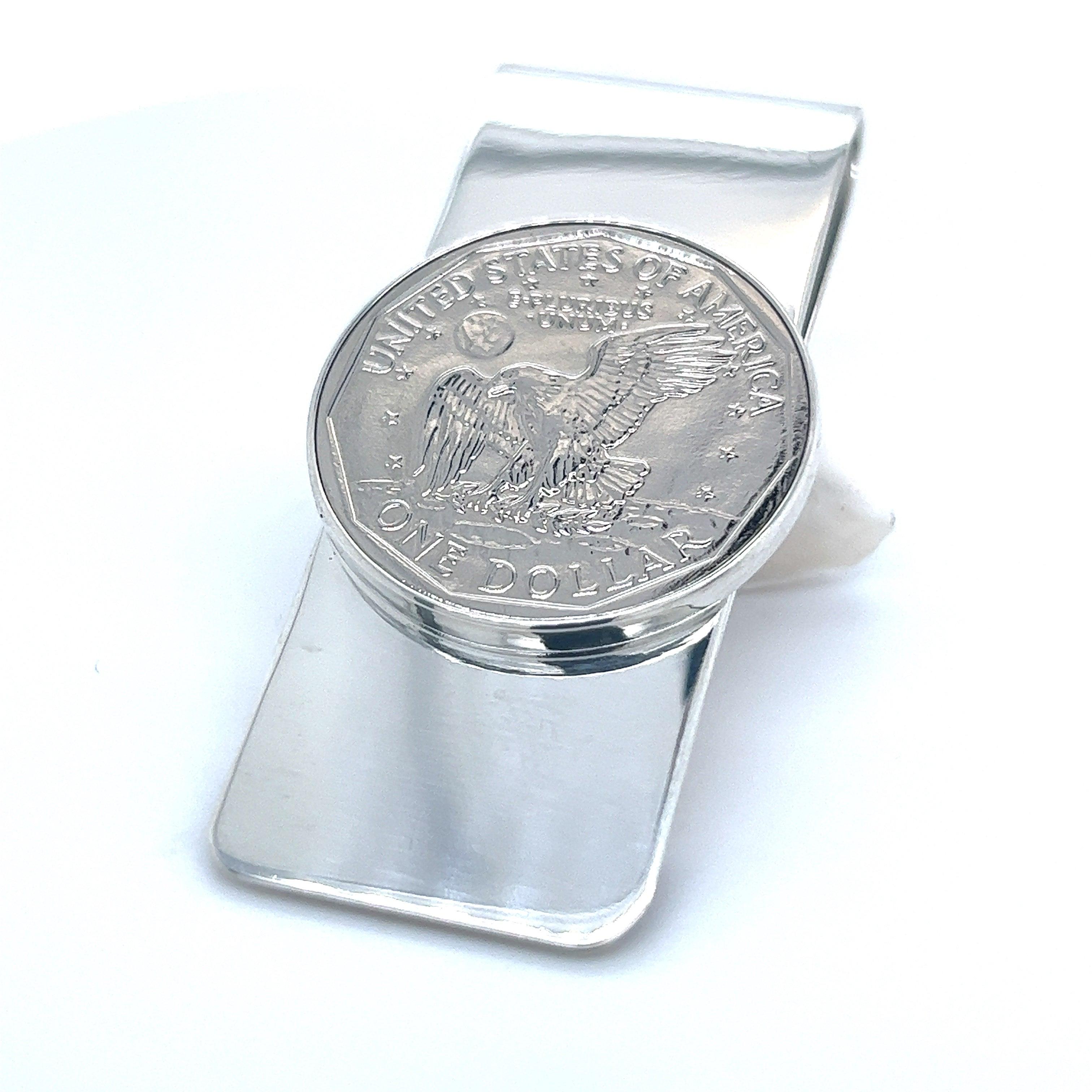 Tiffany & Co Estate One Dollar Coin Money Clip Sterling Silver In Good Condition In Brooklyn, NY