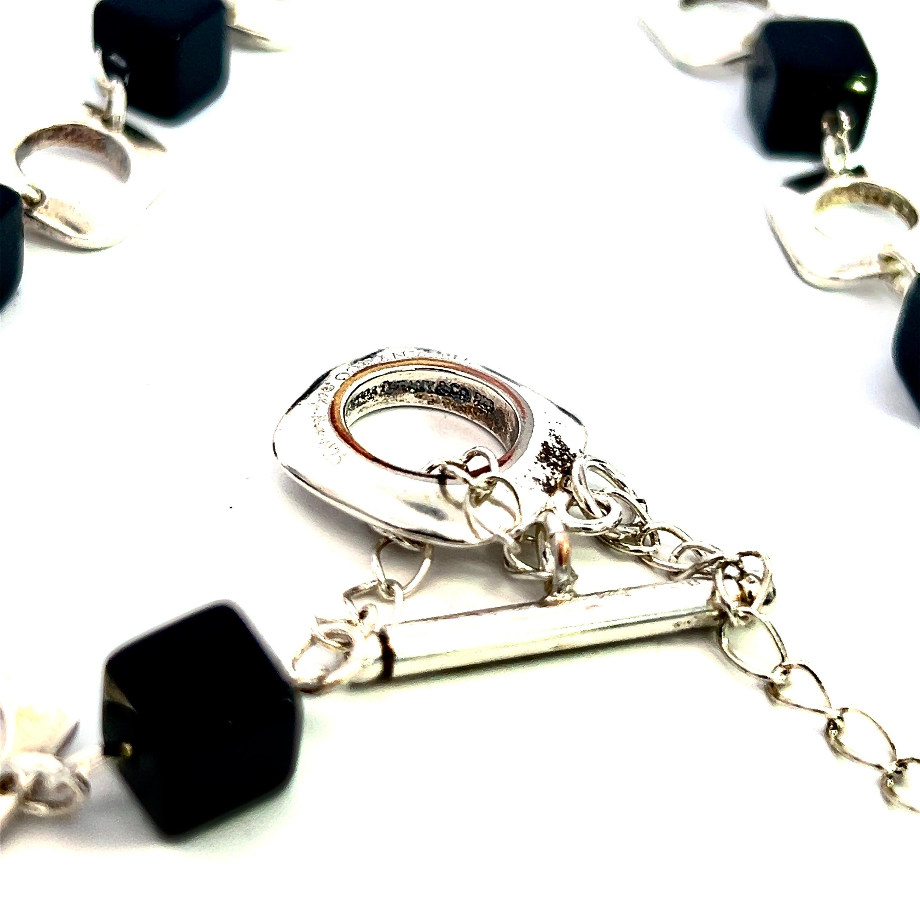 Tiffany & Co Estate Onyx Necklace 16