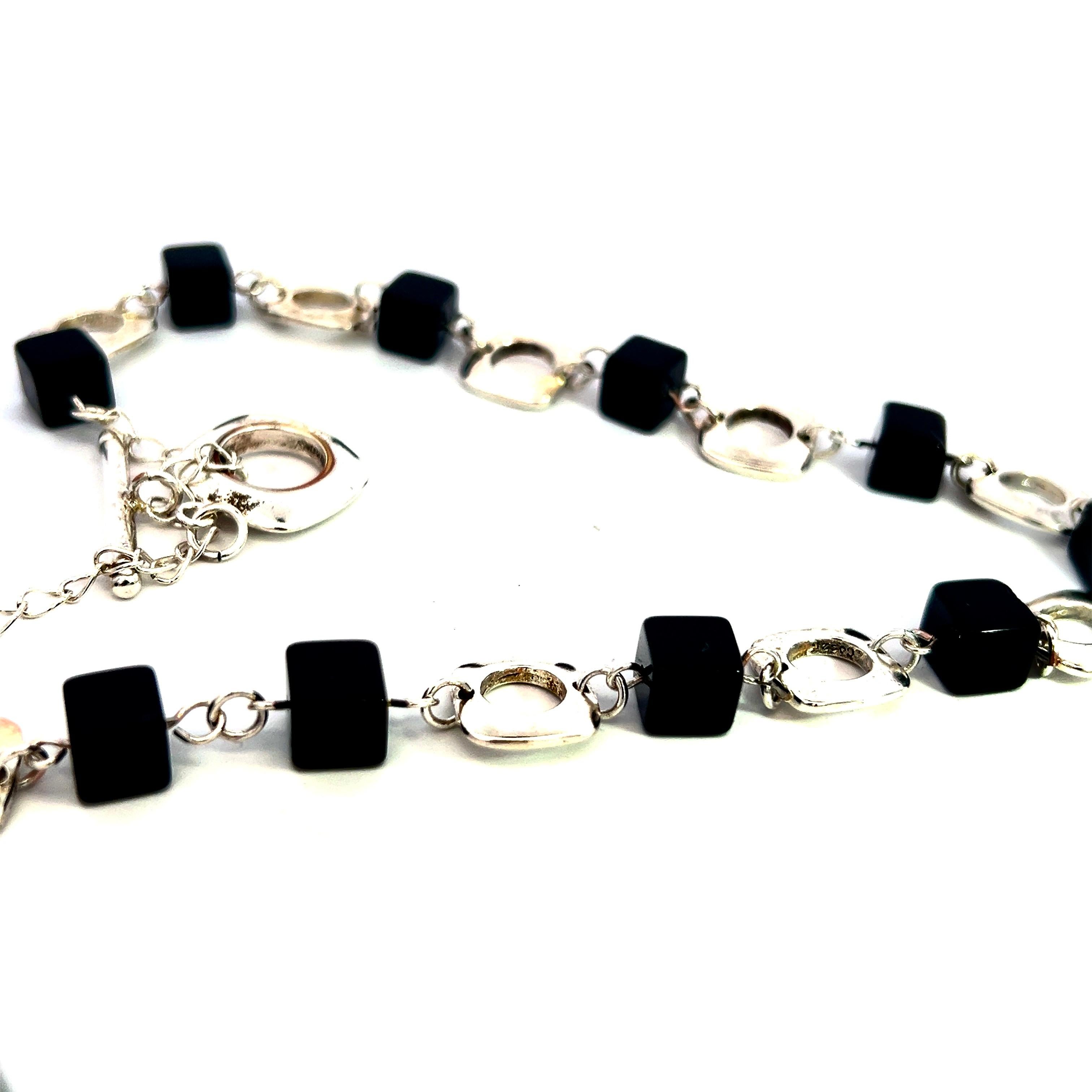 Tiffany & Co Estate Onyx Necklace 16