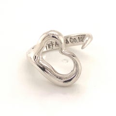 Tiffany & Co Estate Open Heart Ring Sterling Silver 4.82 Grams