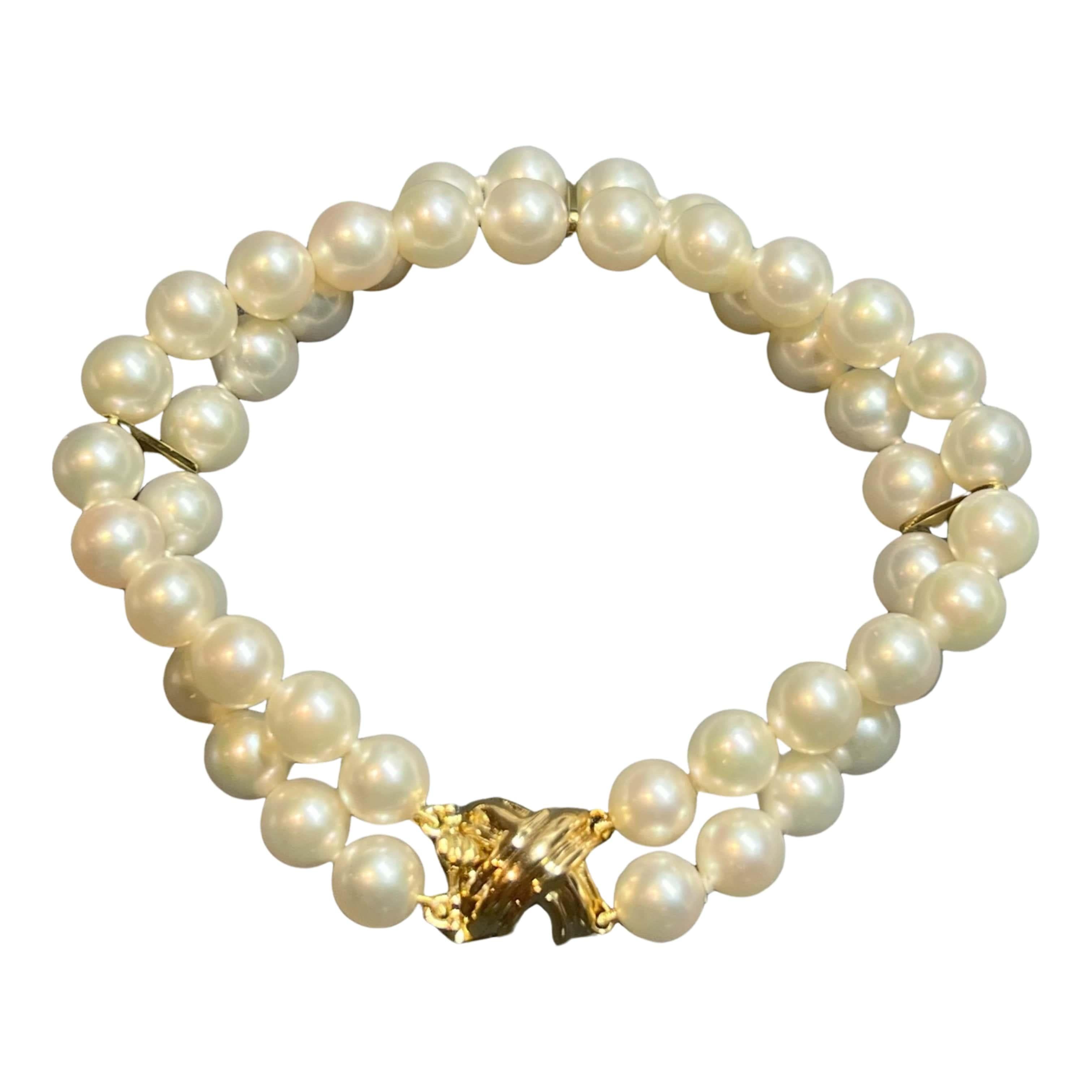 Fine Quality Tiffany & Co Estate Pearl Bracelet 7