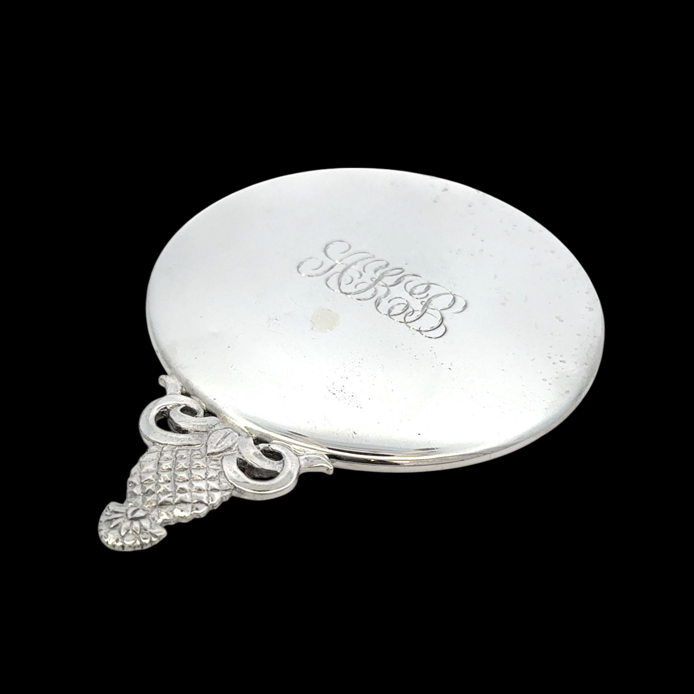 Tiffany & Co Ananas-Handspiegel aus Sterlingsilber 58 Gramm Nachlass von Tiffany & Co im Angebot 3