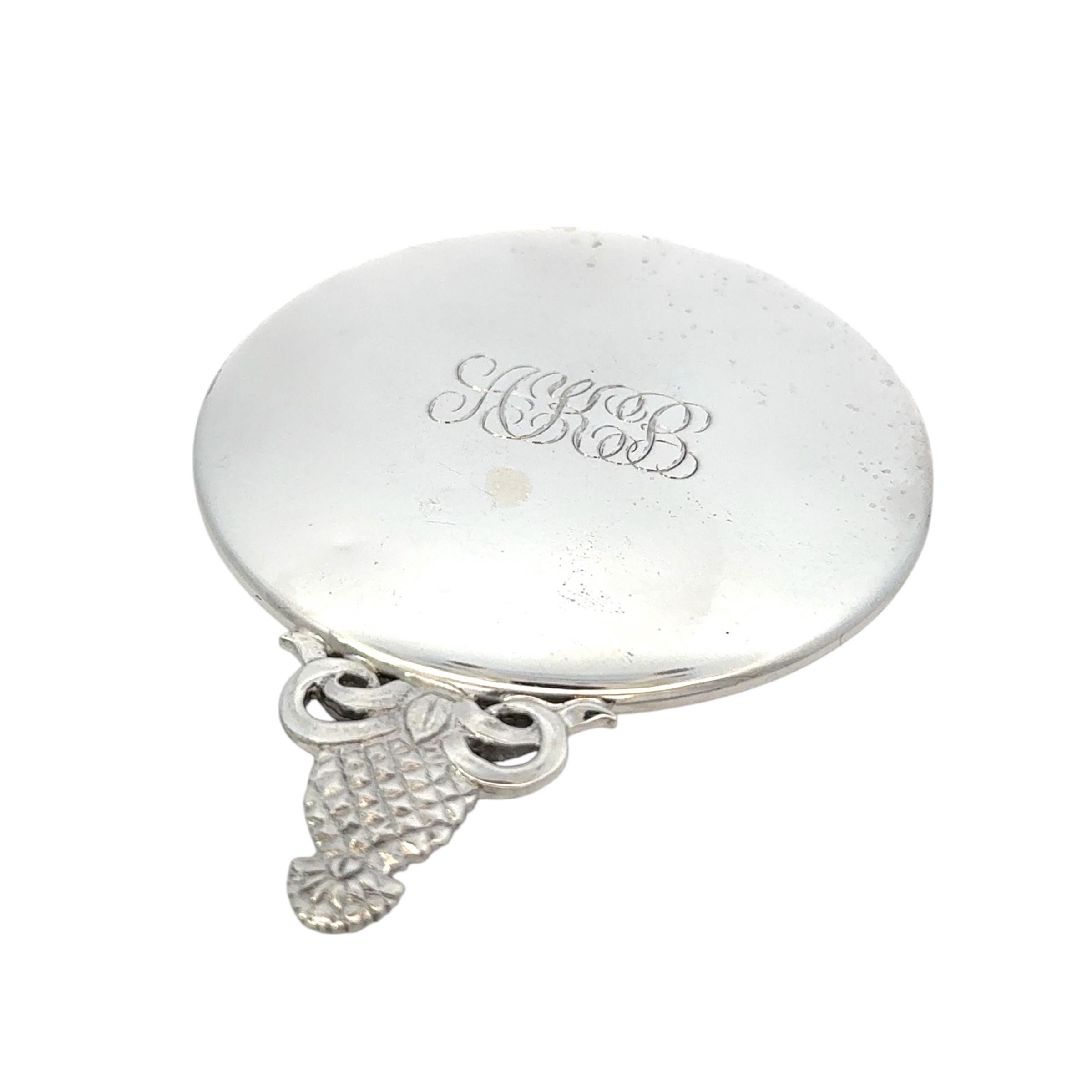 Tiffany & Co Ananas-Handspiegel aus Sterlingsilber 58 Gramm Nachlass von Tiffany & Co im Angebot 4