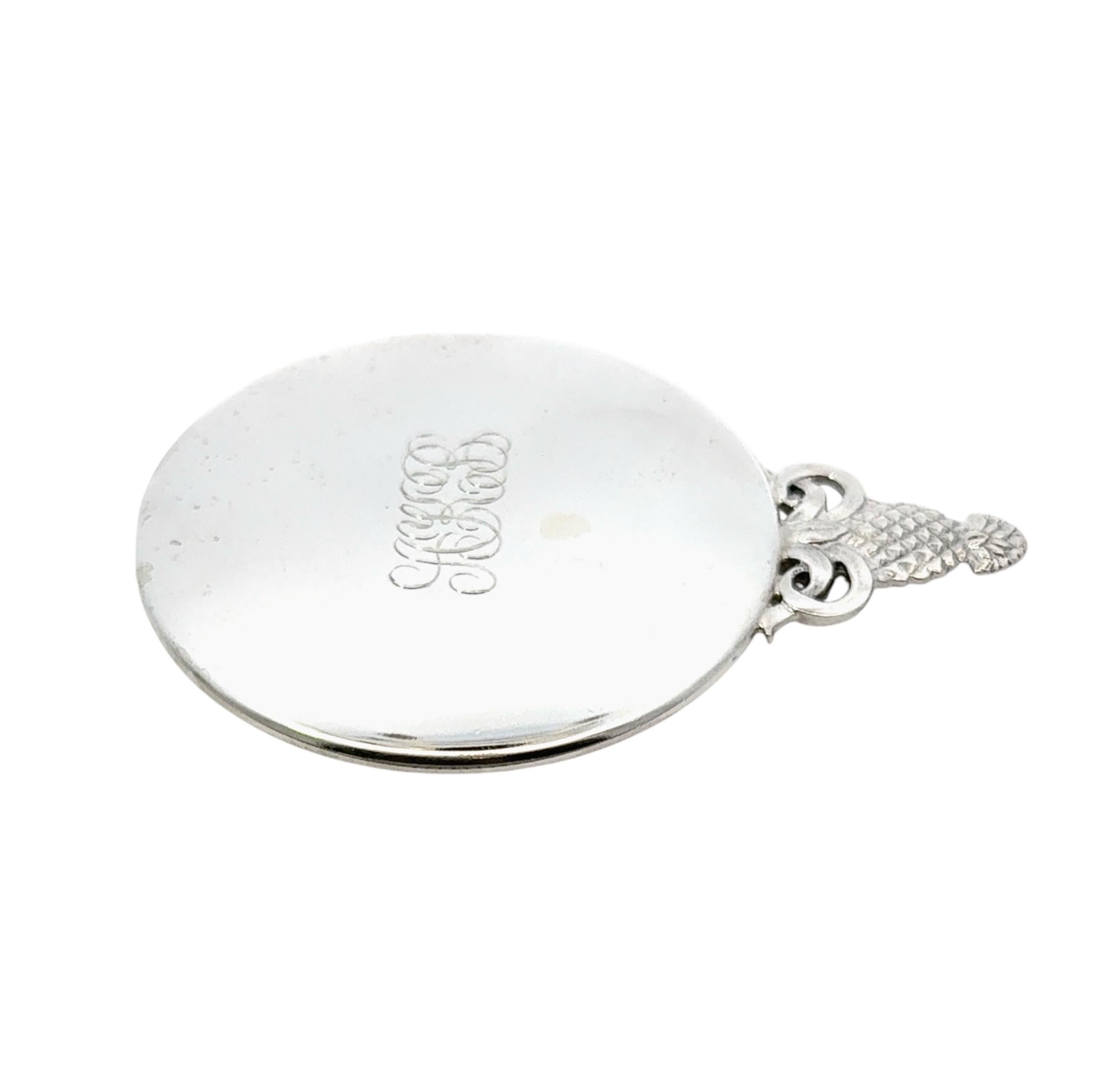 Tiffany & Co Ananas-Handspiegel aus Sterlingsilber 58 Gramm Nachlass von Tiffany & Co im Angebot 5