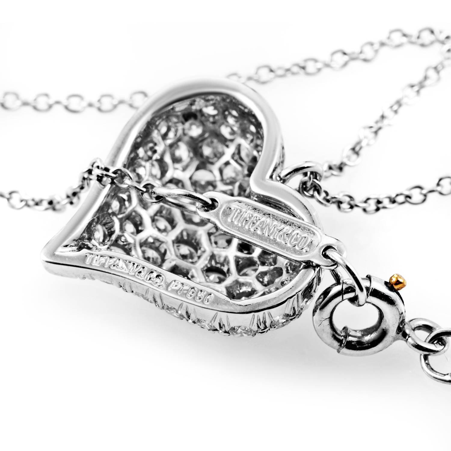 diamond heart necklace tiffany