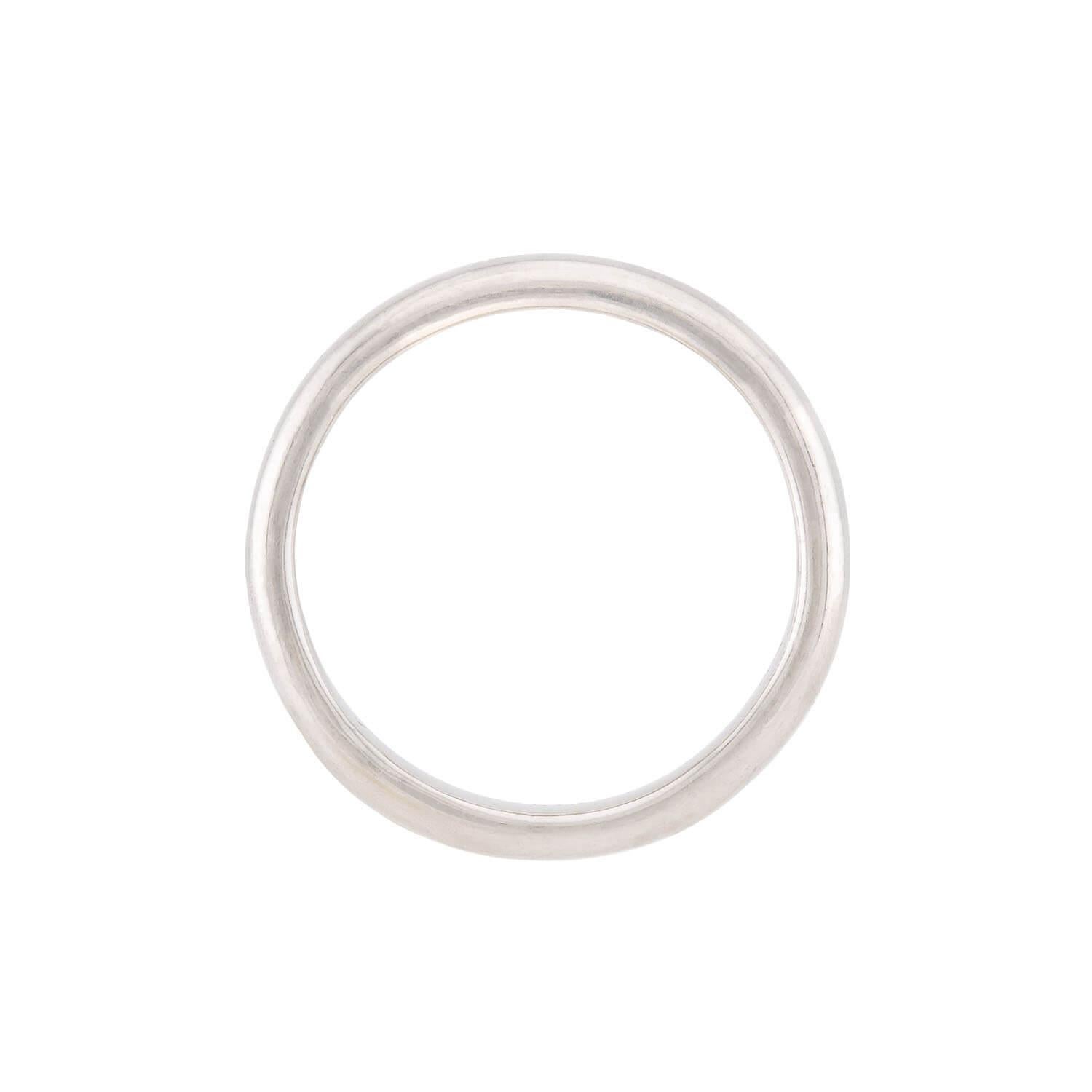 Modern TIFFANY & CO. Estate Platinum Wedding Band For Sale