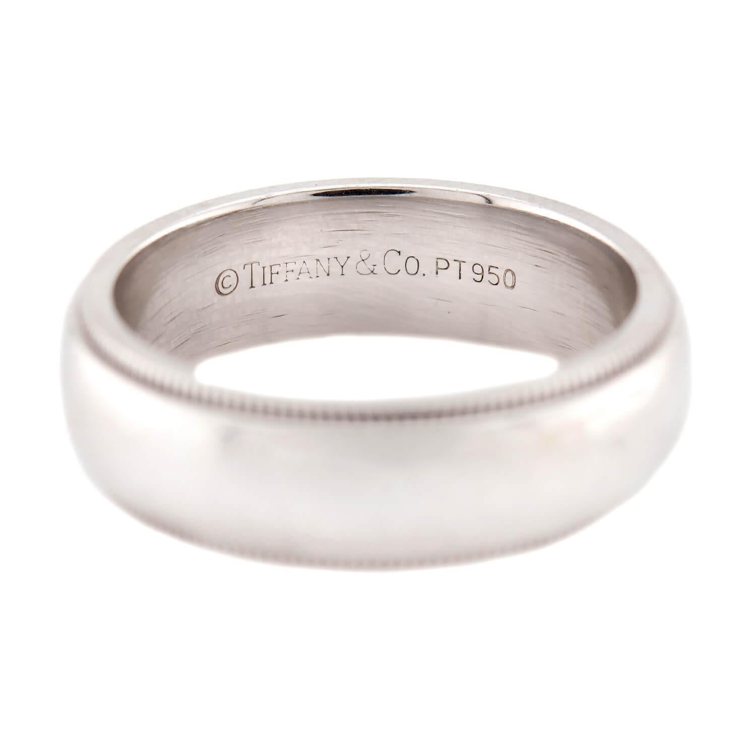 TIFFANY & CO. Anneau de mariage Estate en platine Pour femmes en vente