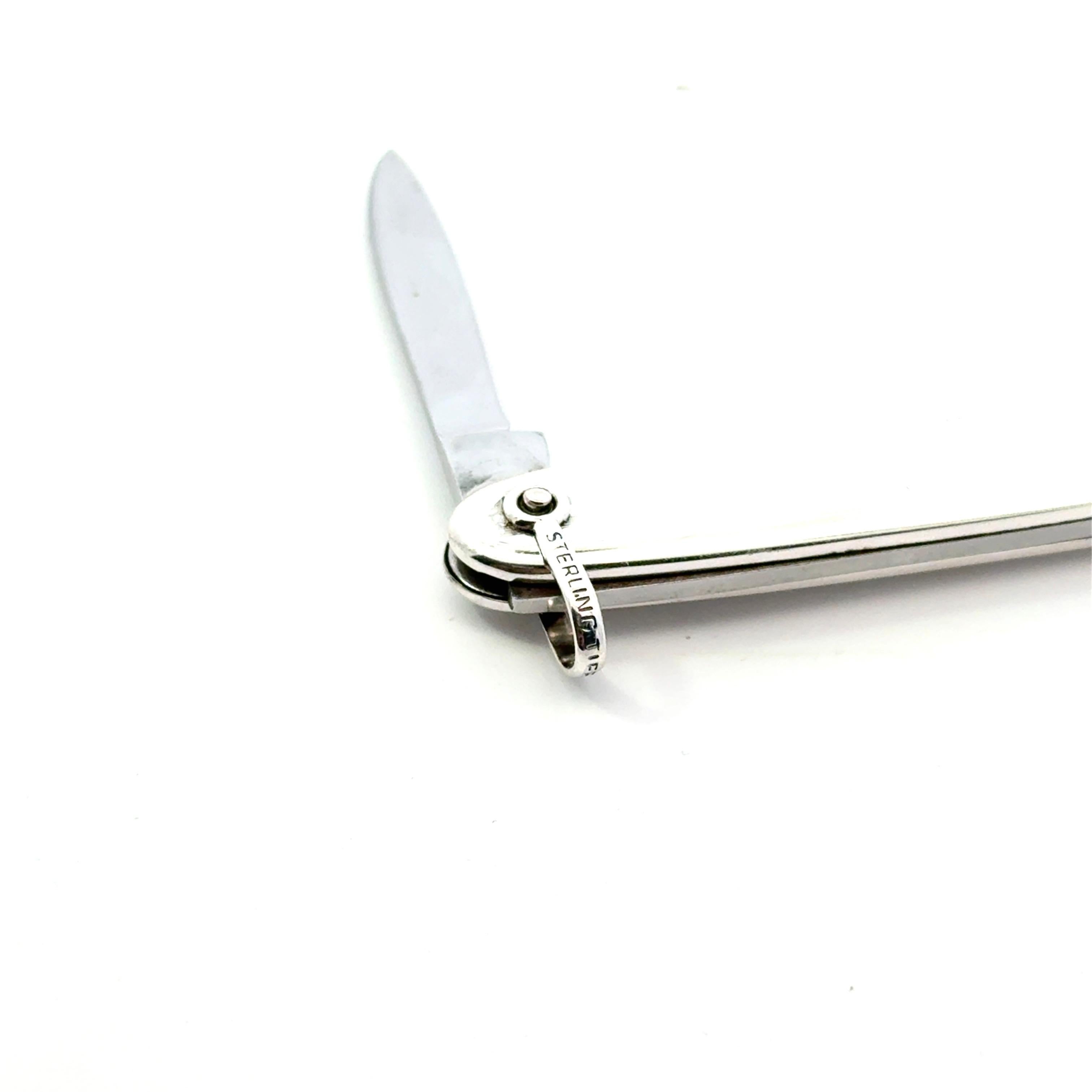 Navaja de bolsillo Tiffany & Co Estate Plata de ley 15 gramos Estate en venta 3