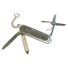 Tiffany & Co Estate Pocket Knife with Key chain 18k Silver