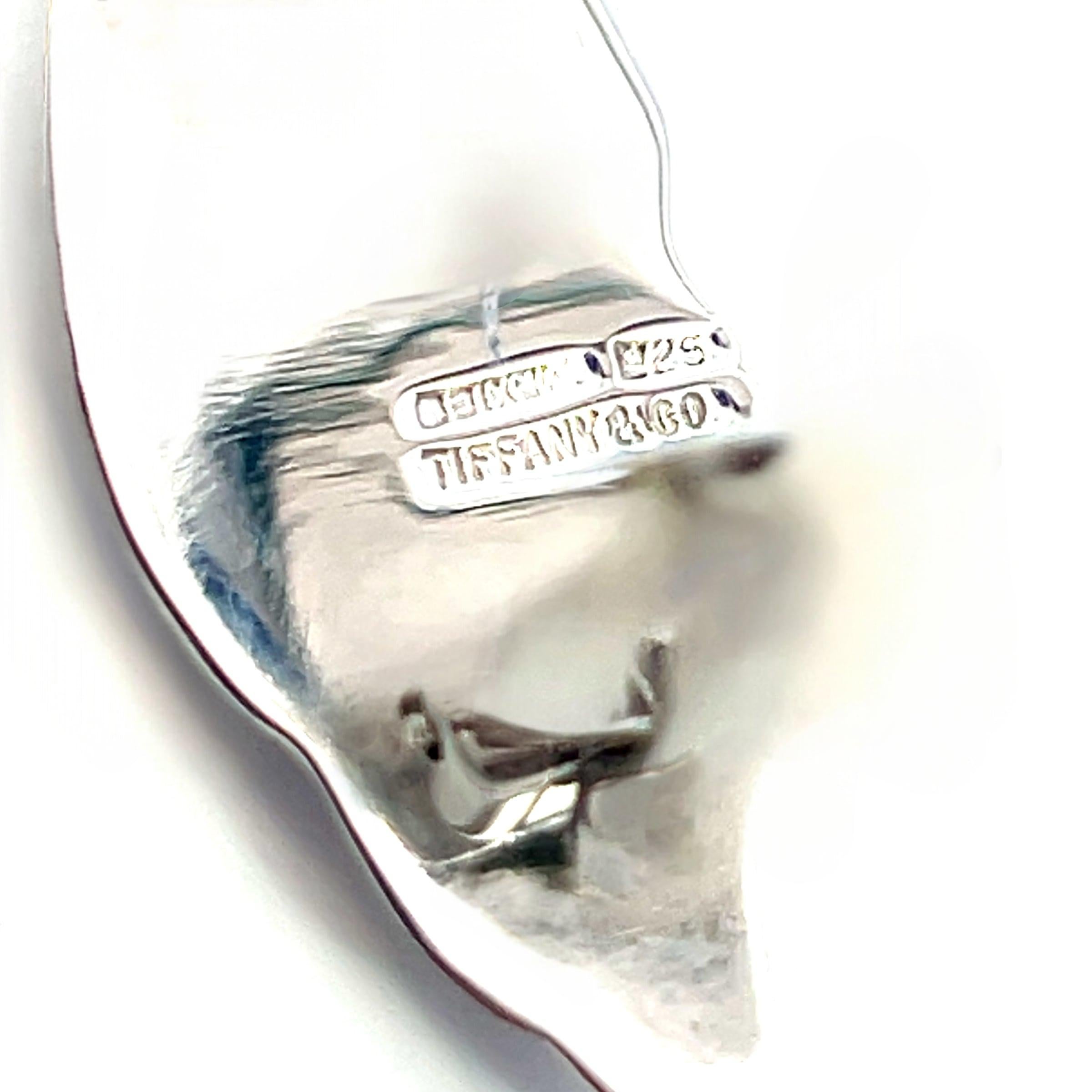 Pendientes de clip Tiffany & Co Estate Puffed Wings Plata de ley en venta 1