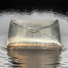 Miroir compact rare de la collection Tiffany & Co en argent sterling 86 grammes