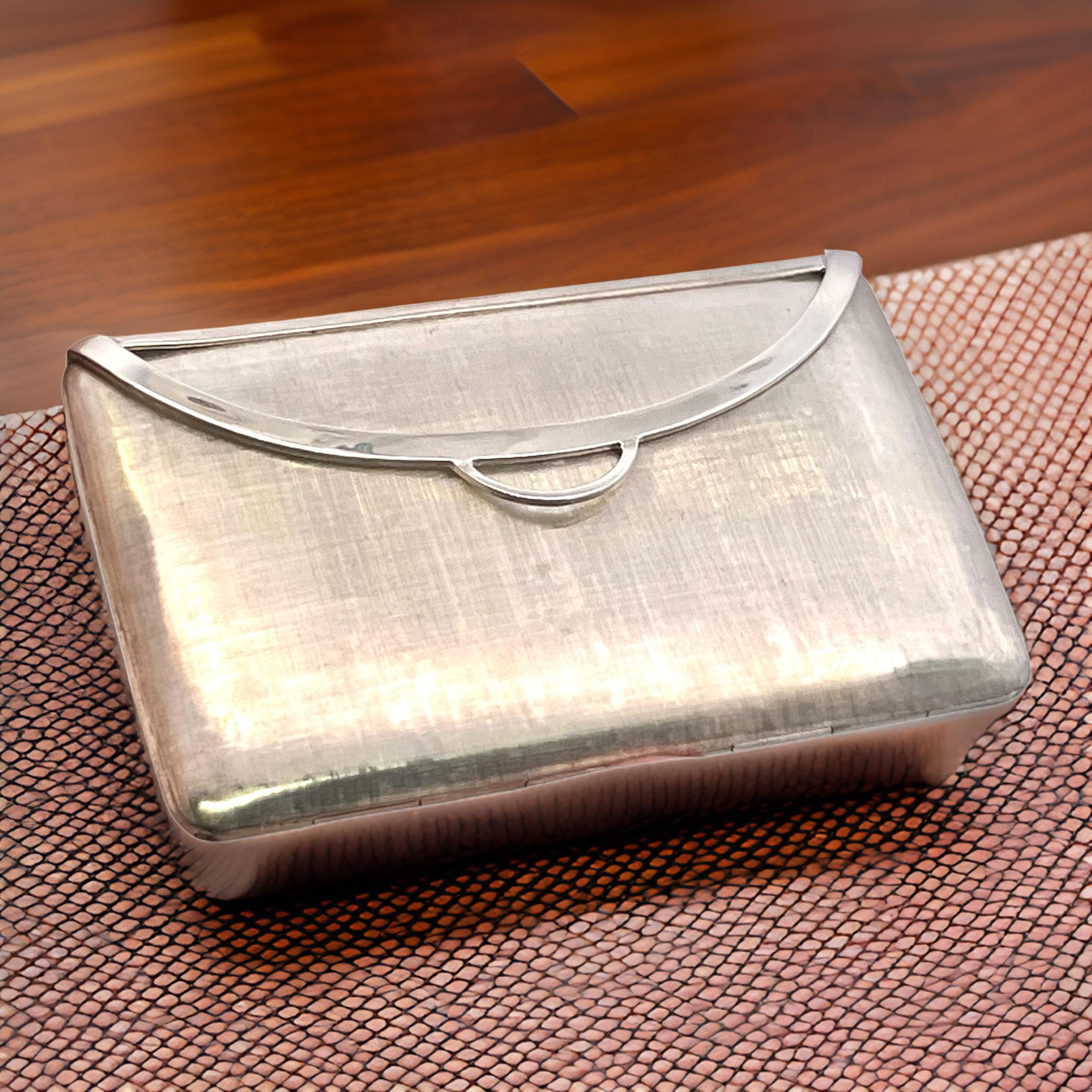 Tiffany & Co Estate Seltener Kompaktspiegel Sterling Silber 86 Gramm im Angebot 2