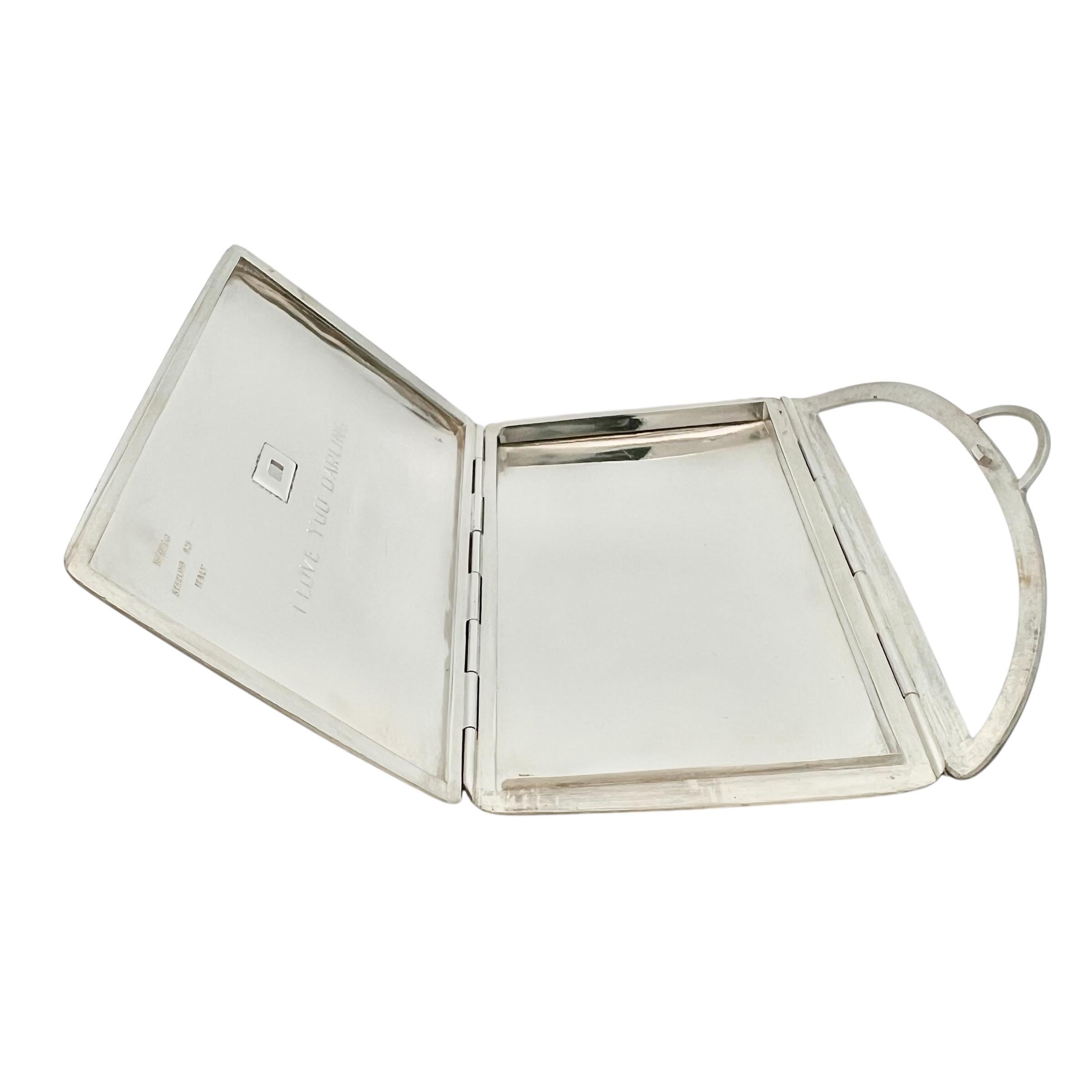 Tiffany & Co Estate Seltener Kompaktspiegel Sterling Silber 86 Gramm im Angebot