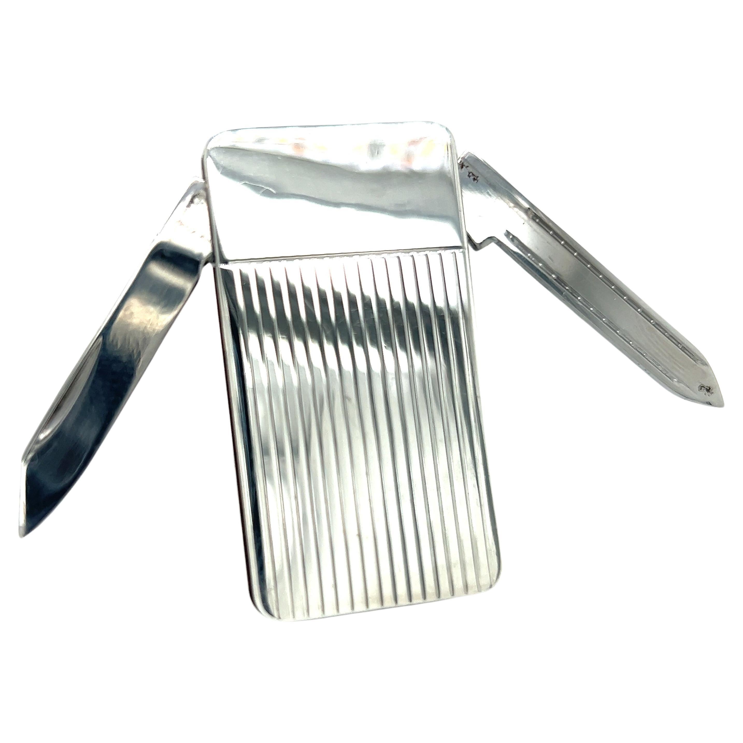 Tiffany & Co Estate Rare Money Clip Knife Set Silver For Sale