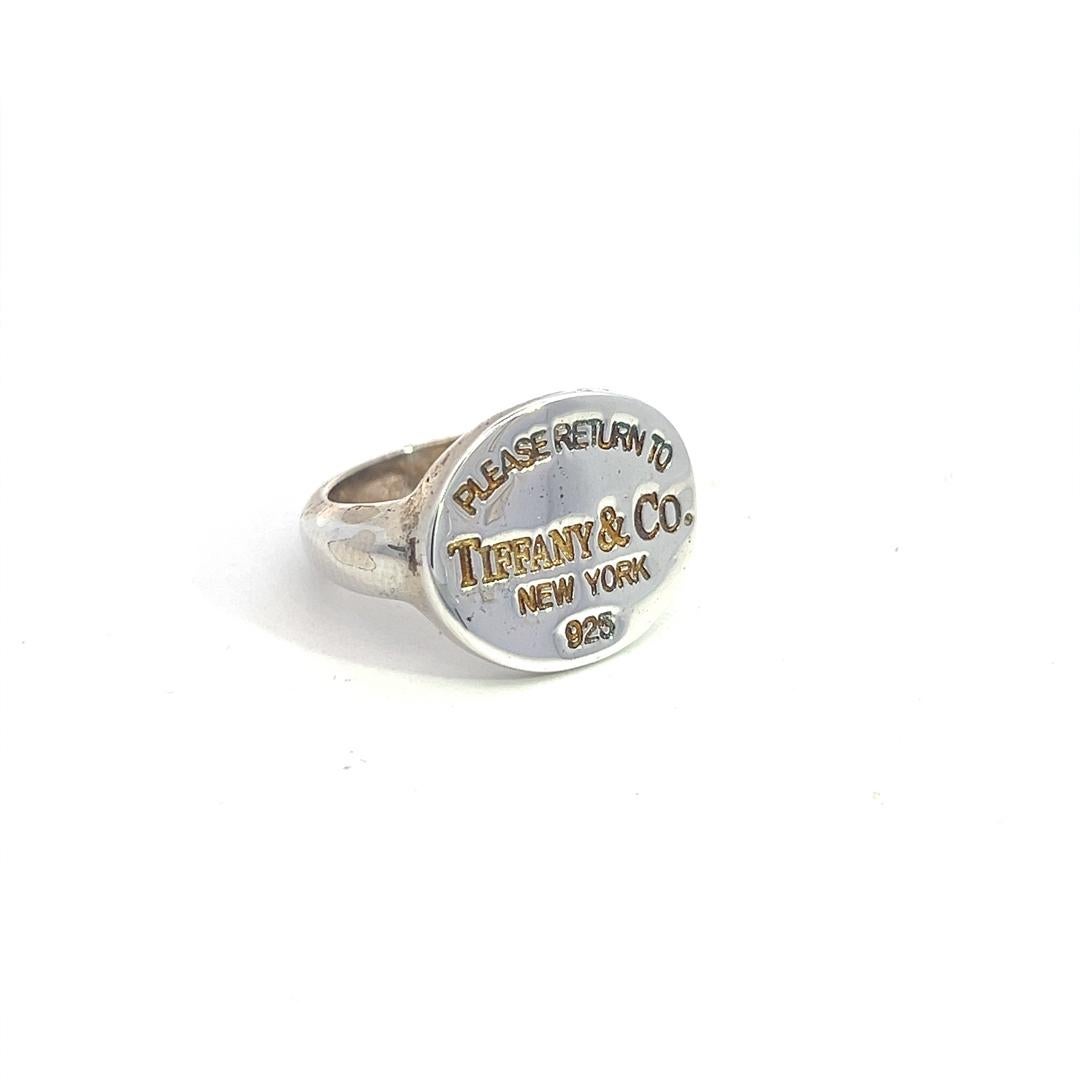 Tiffany & Co Nachlass-Ring, Rückgabe an Tiffany, Größe 7, Sterlingsilber 1