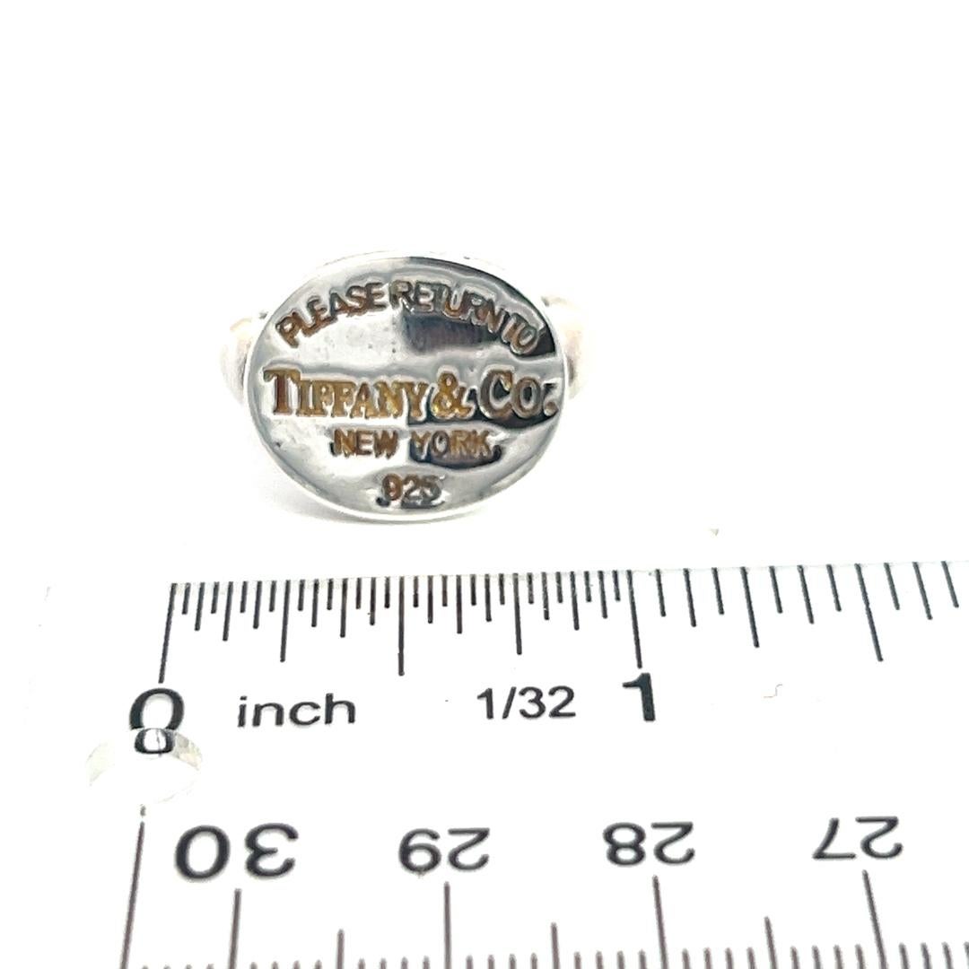 Tiffany & Co Nachlass-Ring, Rückgabe an Tiffany, Größe 7, Sterlingsilber 3