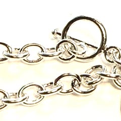 Tiffany & Co. Estate „Return to Tiffany“-Armband mit Knebelverschluss, 7,5", Silber, TIF1012