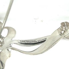 Tiffany & Co Estate Ribbon Brooch Pin Sterling Silver