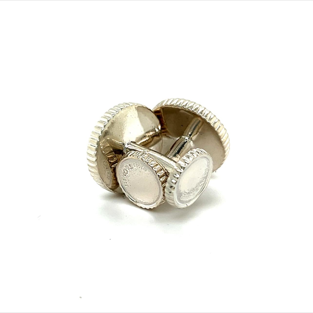 Manschettenknöpfe mit Reißverschluss aus Sterlingsilber von Tiffany & Co im Angebot 3