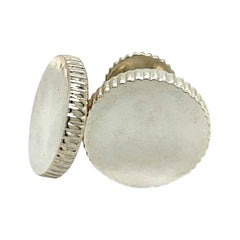 Vintage Tiffany & Co Estate Ridged Cufflinks Sterling Silver