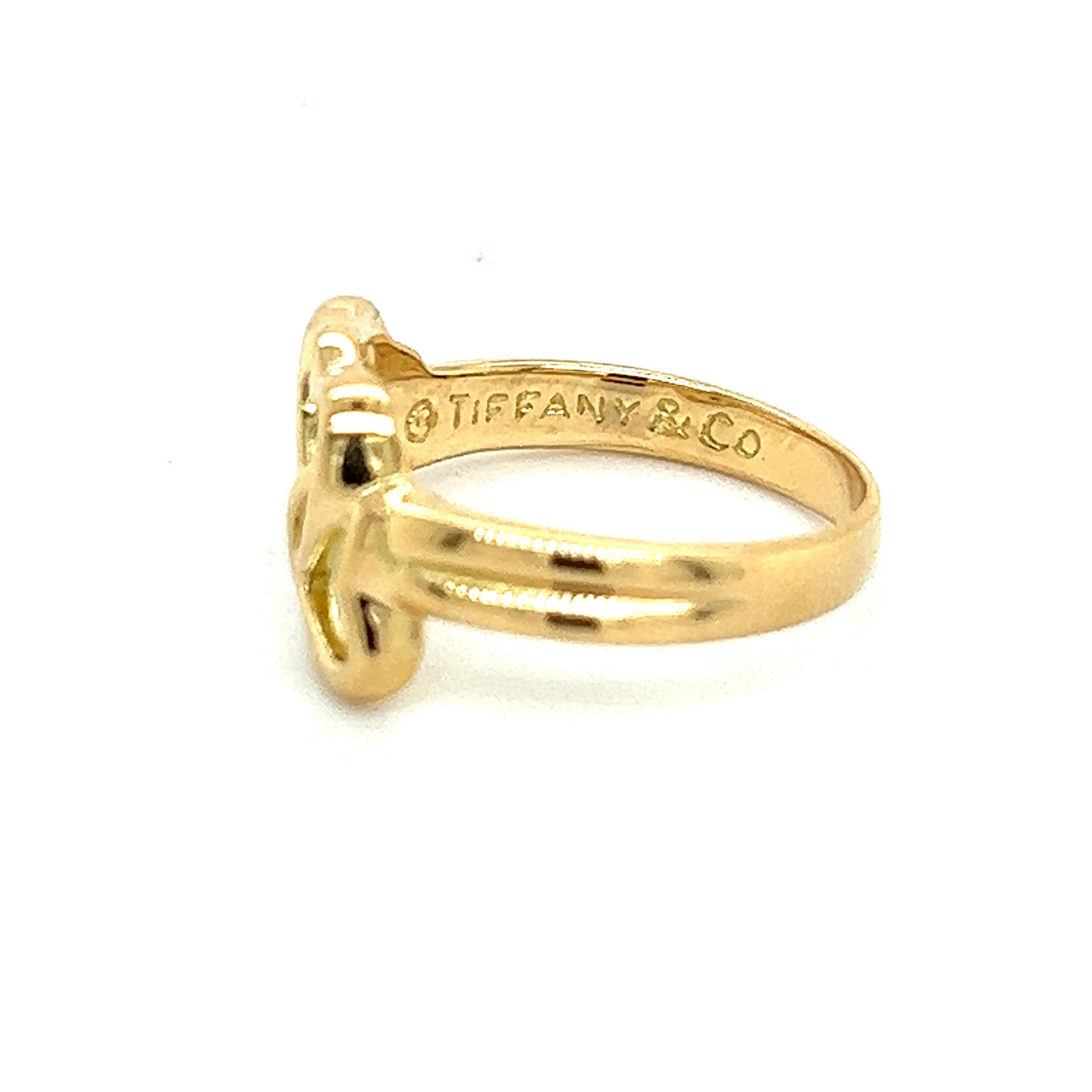 Estate-Ring aus 18 Karat Y-Gold von Tiffany & Co Damen im Angebot