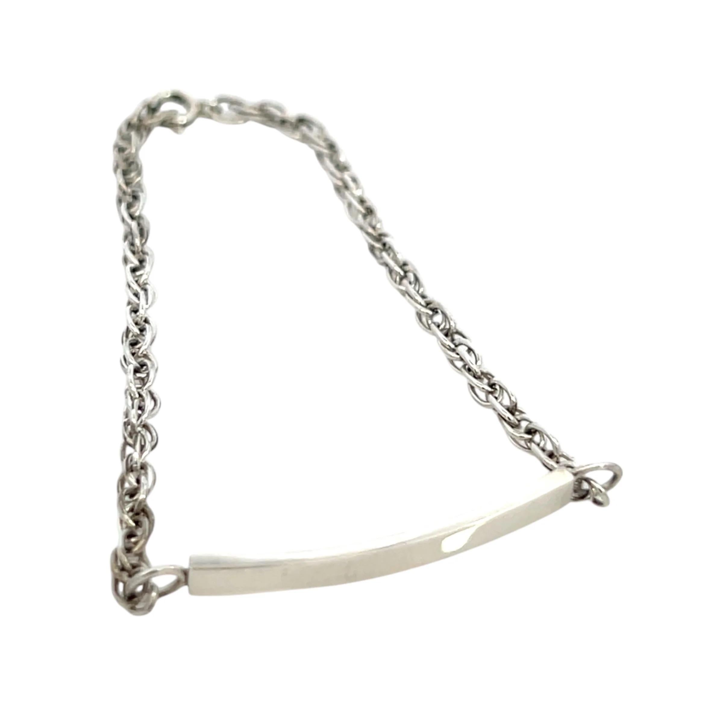 Authentic Tiffany & Co Estate Rope Chain Bracelet 7.5
