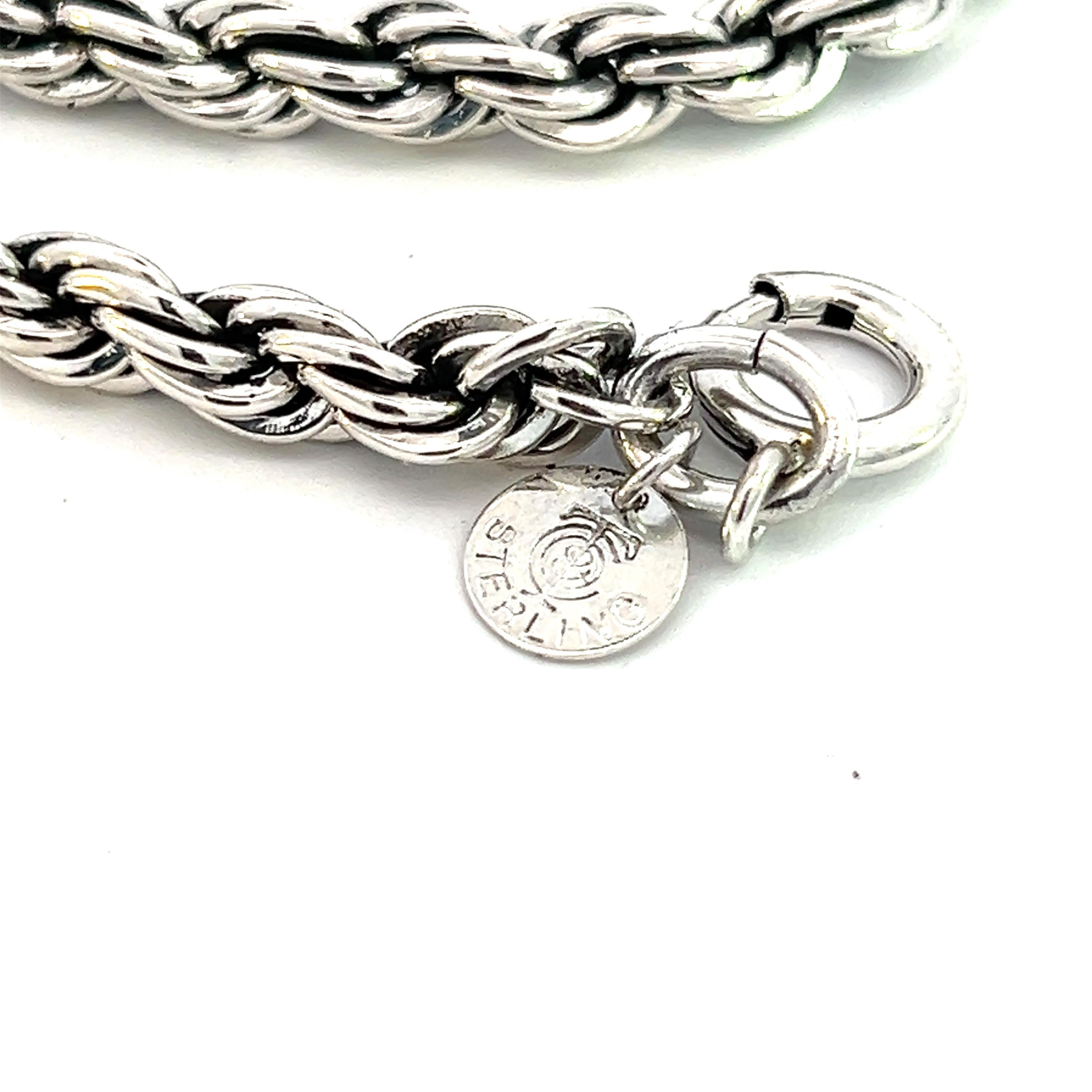 Tiffany & Co Estate Rope Chain Bracelet 8