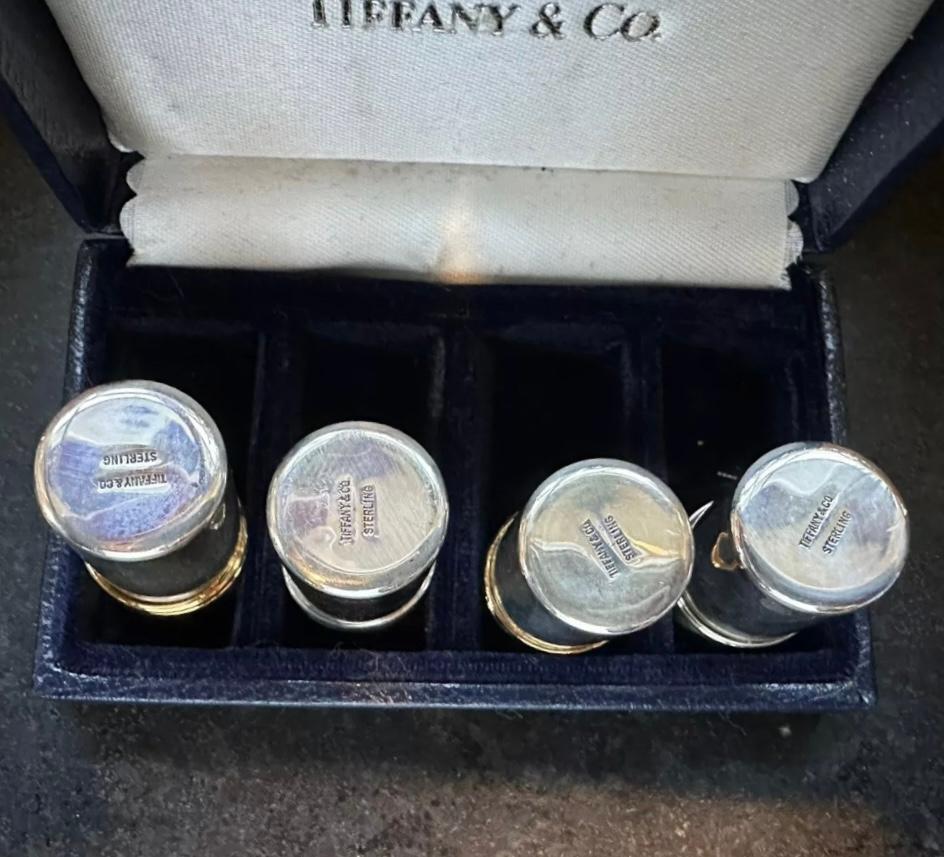 Tiffany & Co Estate Salz Pfeffer Shakers mit Box Sterling Silver im Angebot 1