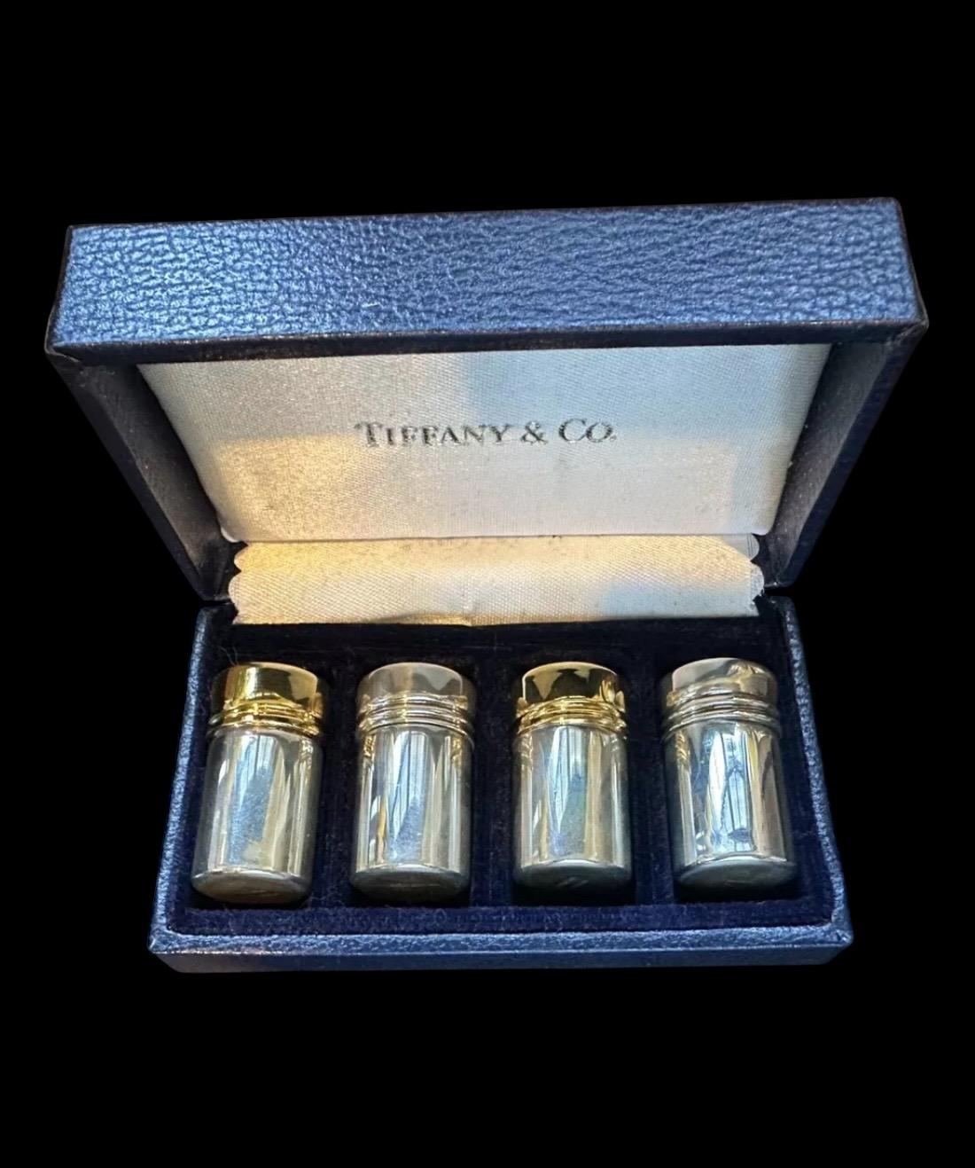 Tiffany & Co Estate Salz Pfeffer Shakers mit Box Sterling Silver im Angebot 4